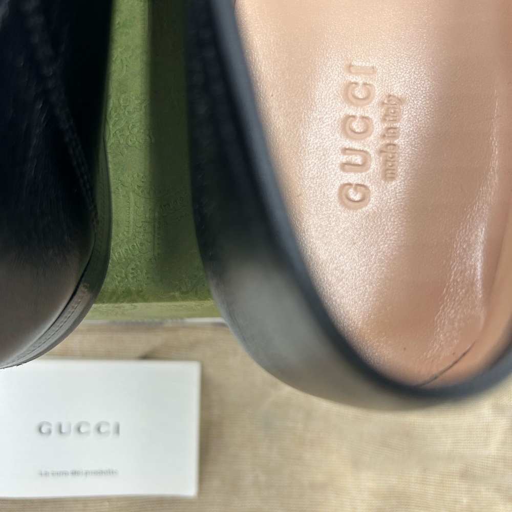 Women's Gucci, jordaan leather loafers size 41.5 made in Italy - Picture 7 of 10